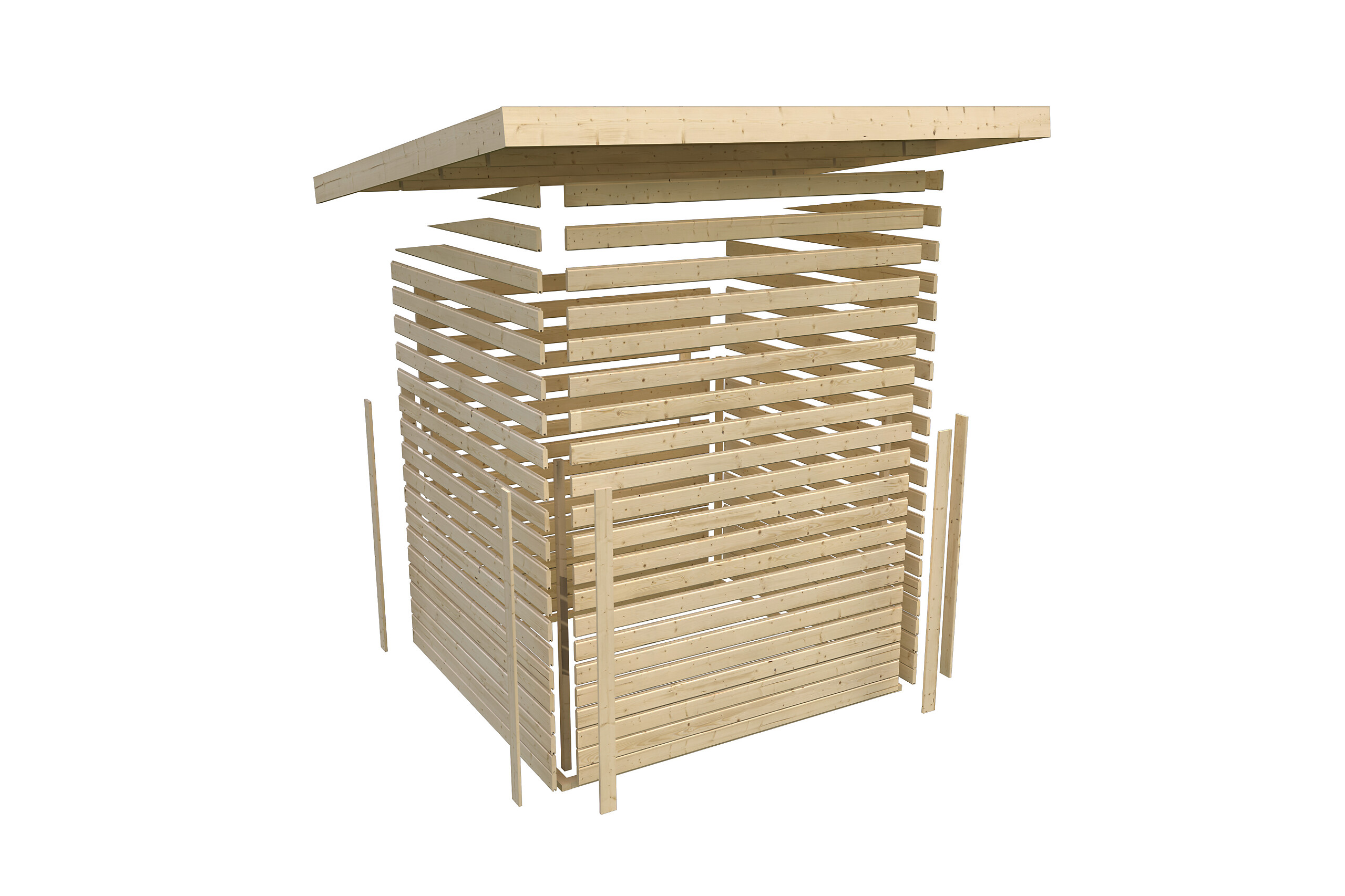 Karibu Gartenhaus Tony 0 natur B/H/T: ca. 182x219x126 cm