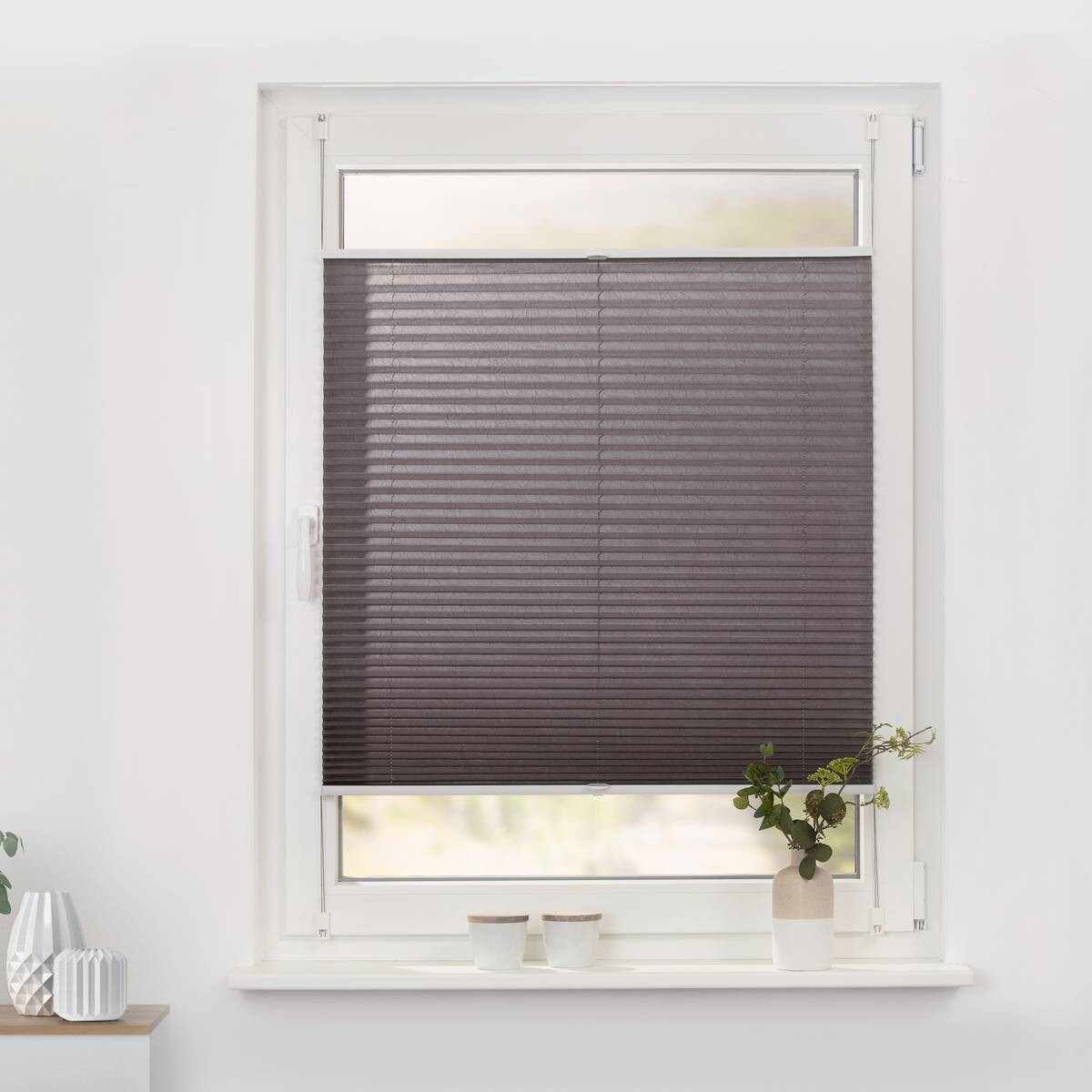 LICHTBLICK Spannplissee taupe B/L: ca. 100x130 cm