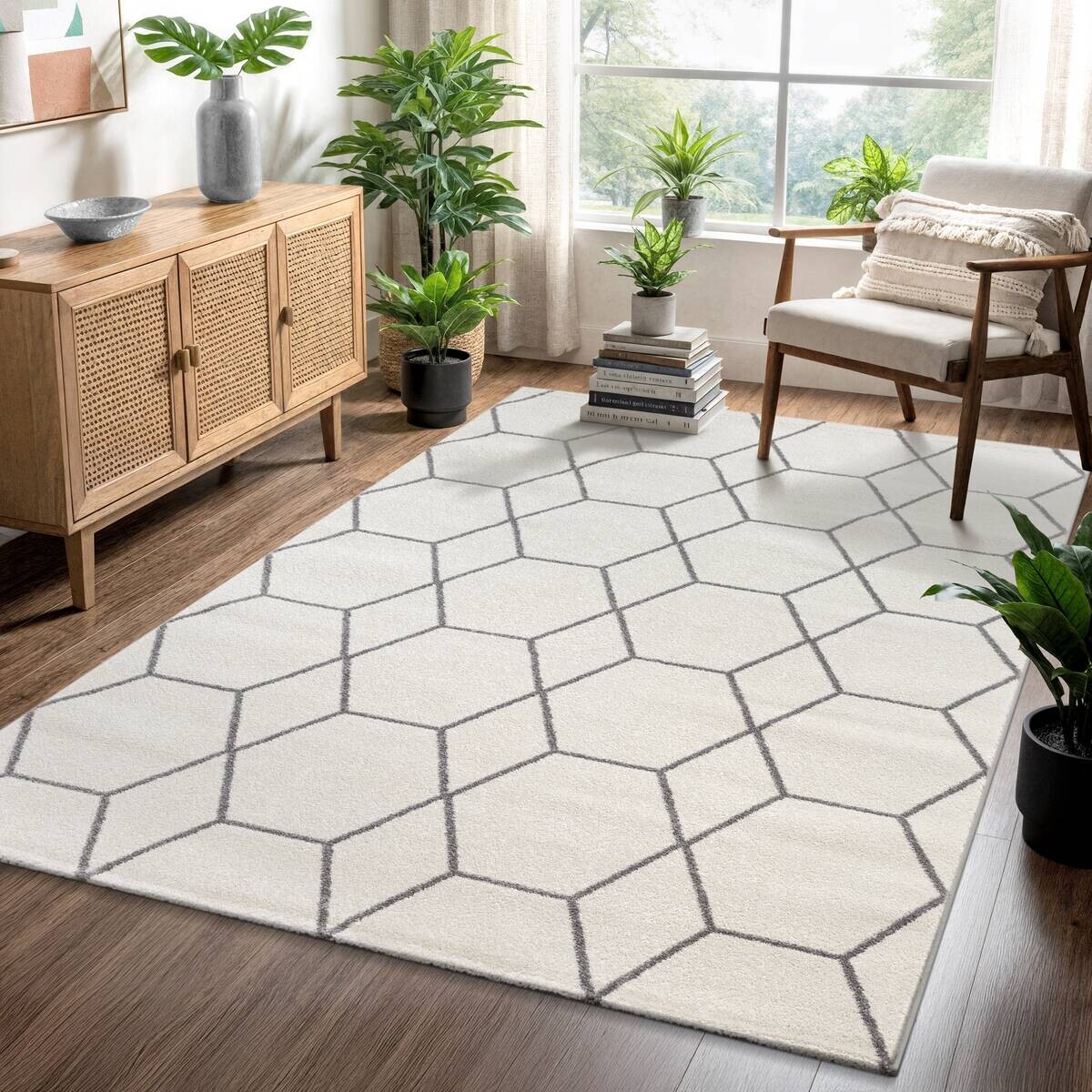 Sanat Teppich Trellis creme B/L: ca. 140x200 cm