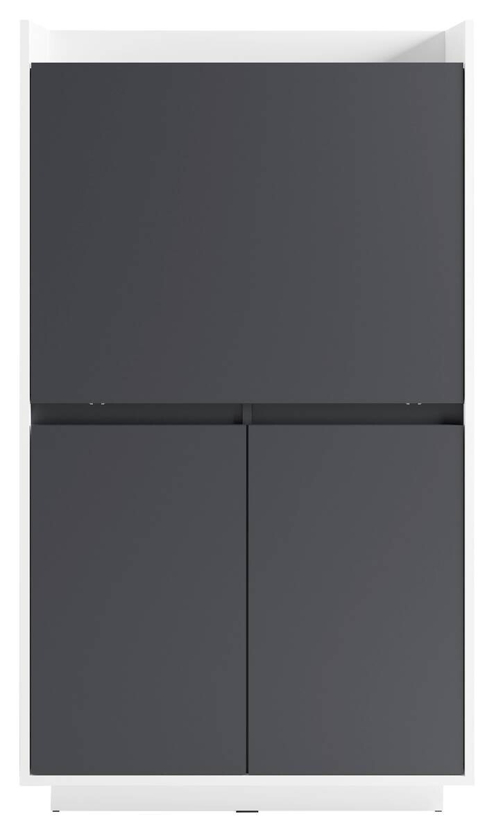 Sekretär HANNES weiß anthrazit B/H/T: ca. 80x141x40 cm