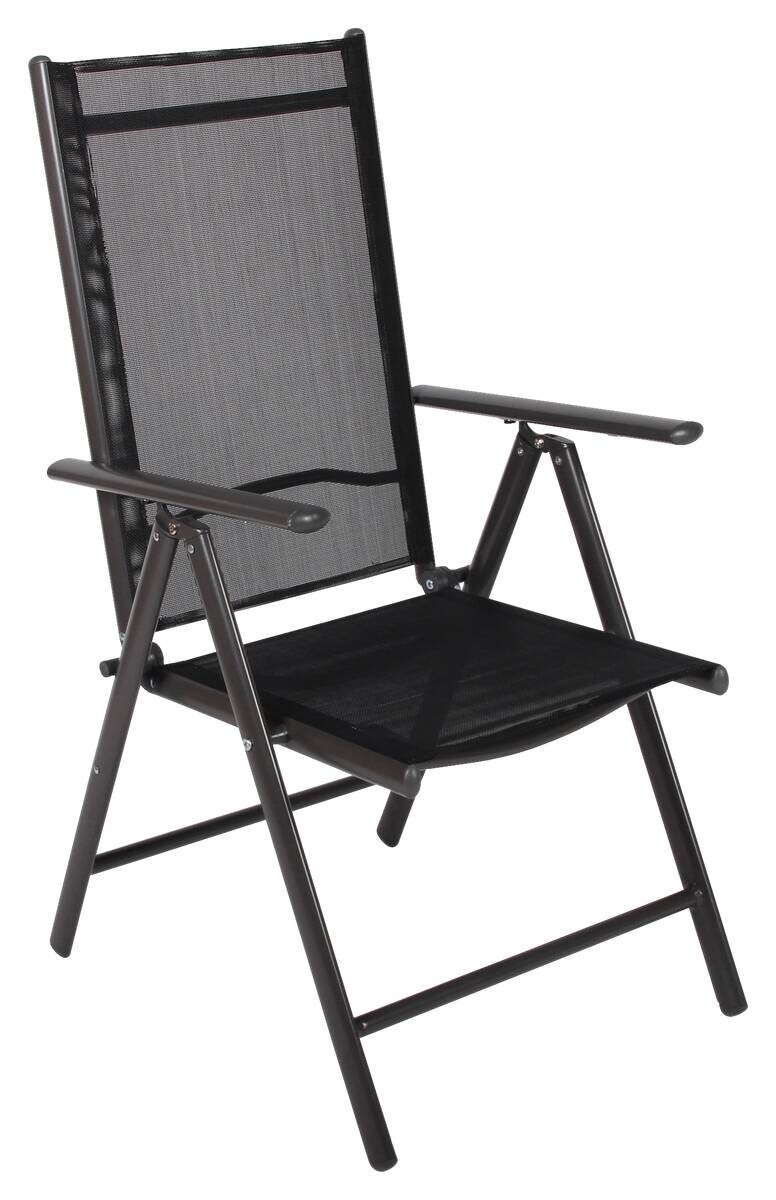 VCM Klappsessel-Set Sonlas anthrazit Textilene B/H/T: ca. 56x105x64 cm