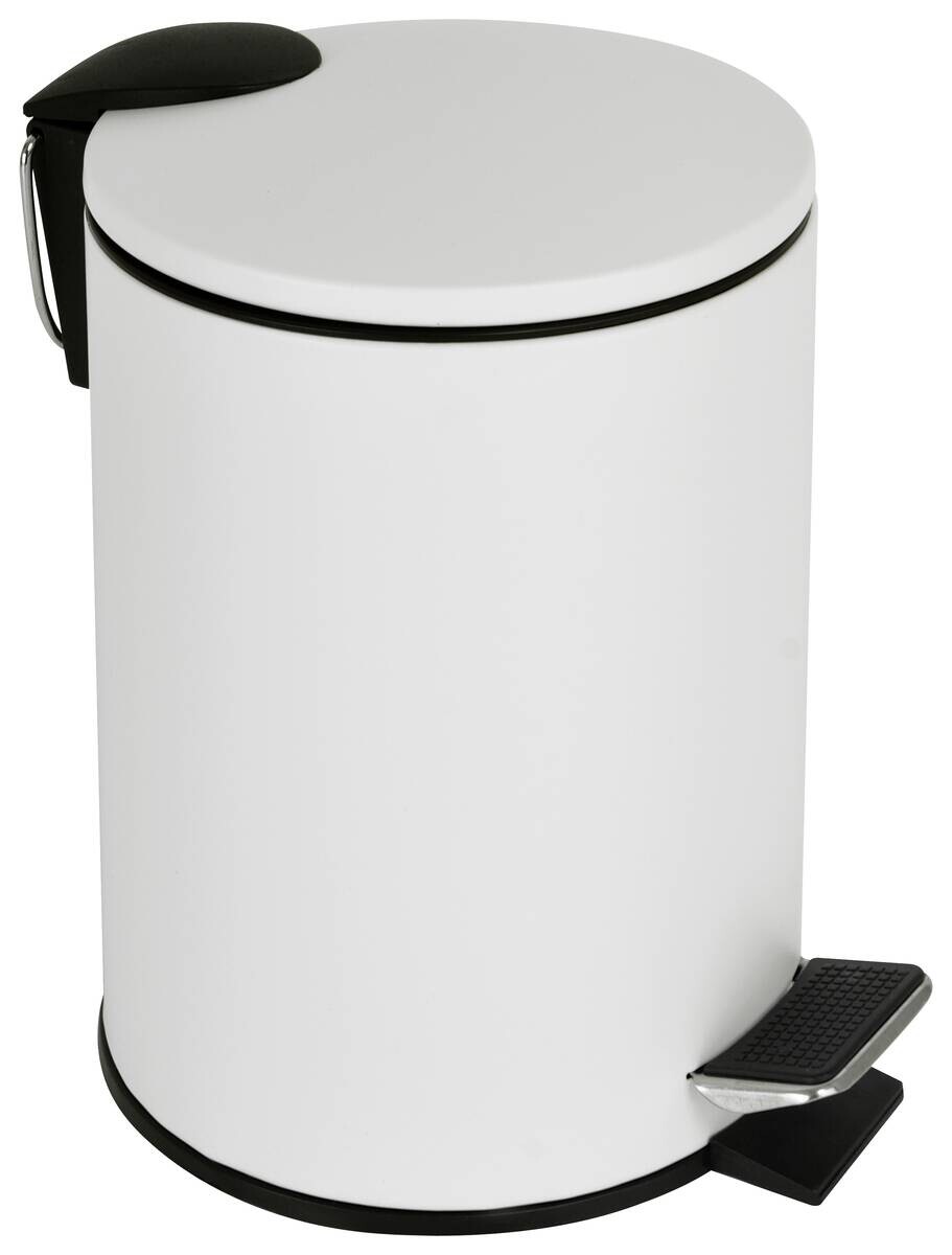 Treteimer weiß Edelstahl ca. 2,6 l