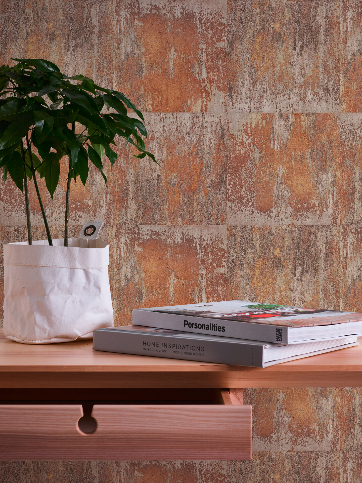 Vliestapete Rostoptik rostfarbig B/L: ca. 53x1005 cm