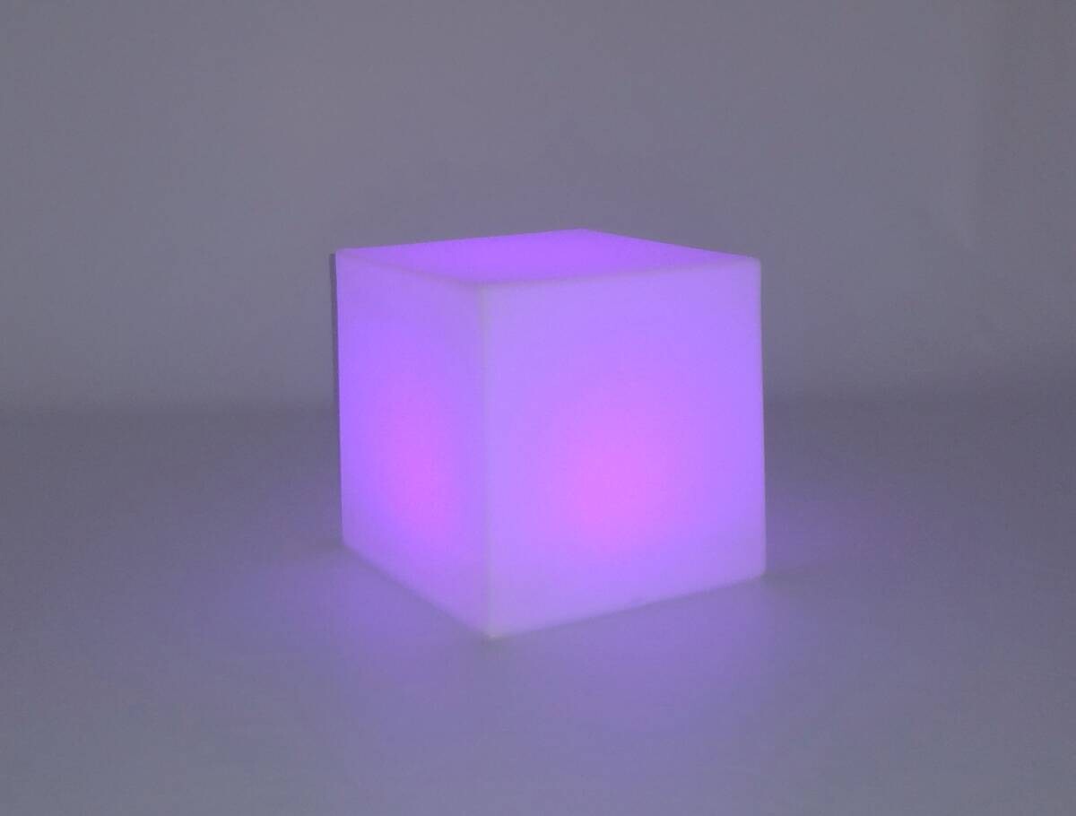 LED-Dekoleuchte weiß B/H/L: ca. 32x32x32 cm