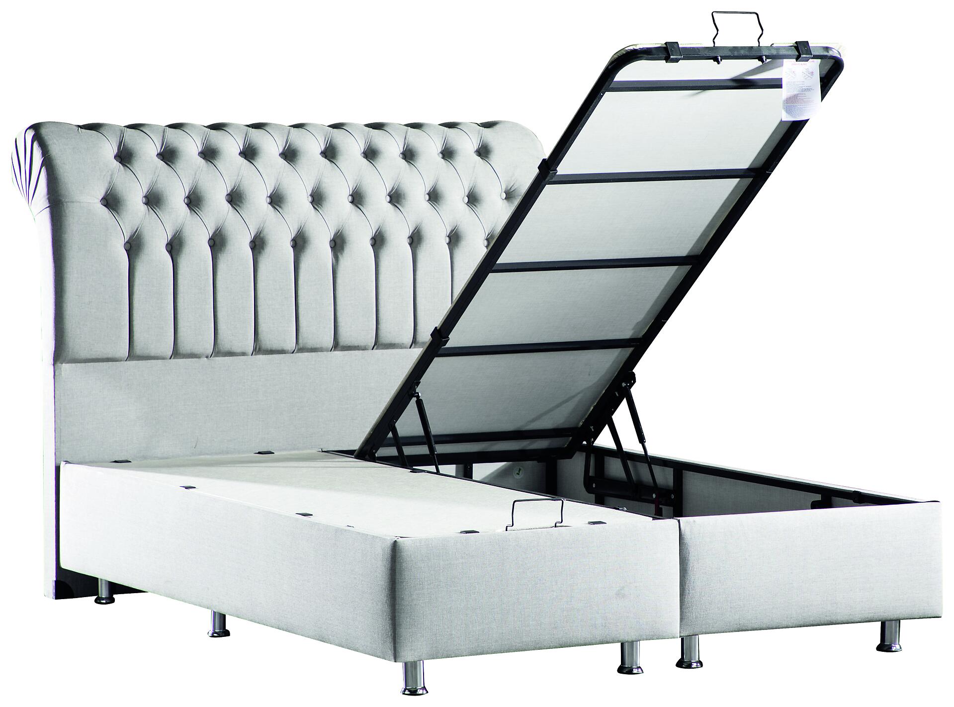 Polsterbett Elegance grau Liegefläche B/L: ca. 180x200 cm