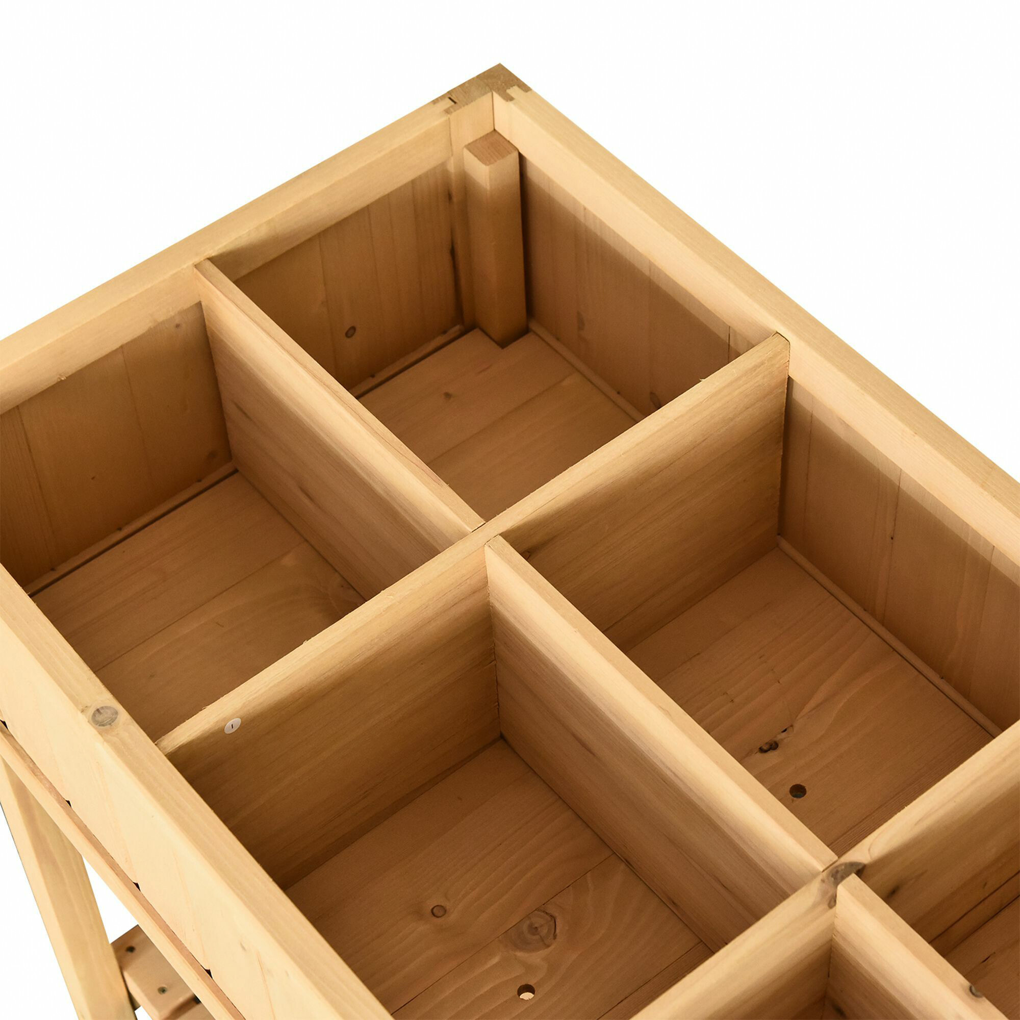 Outsunny Pflanztisch natur B/H/L: ca. 60x22x120 cm ca. 30 kg