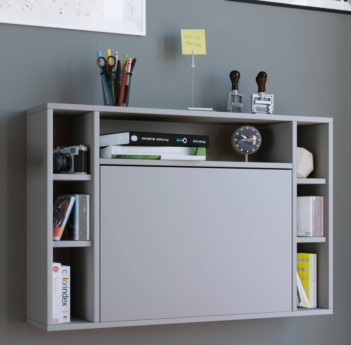 Computertisch Wandila grau