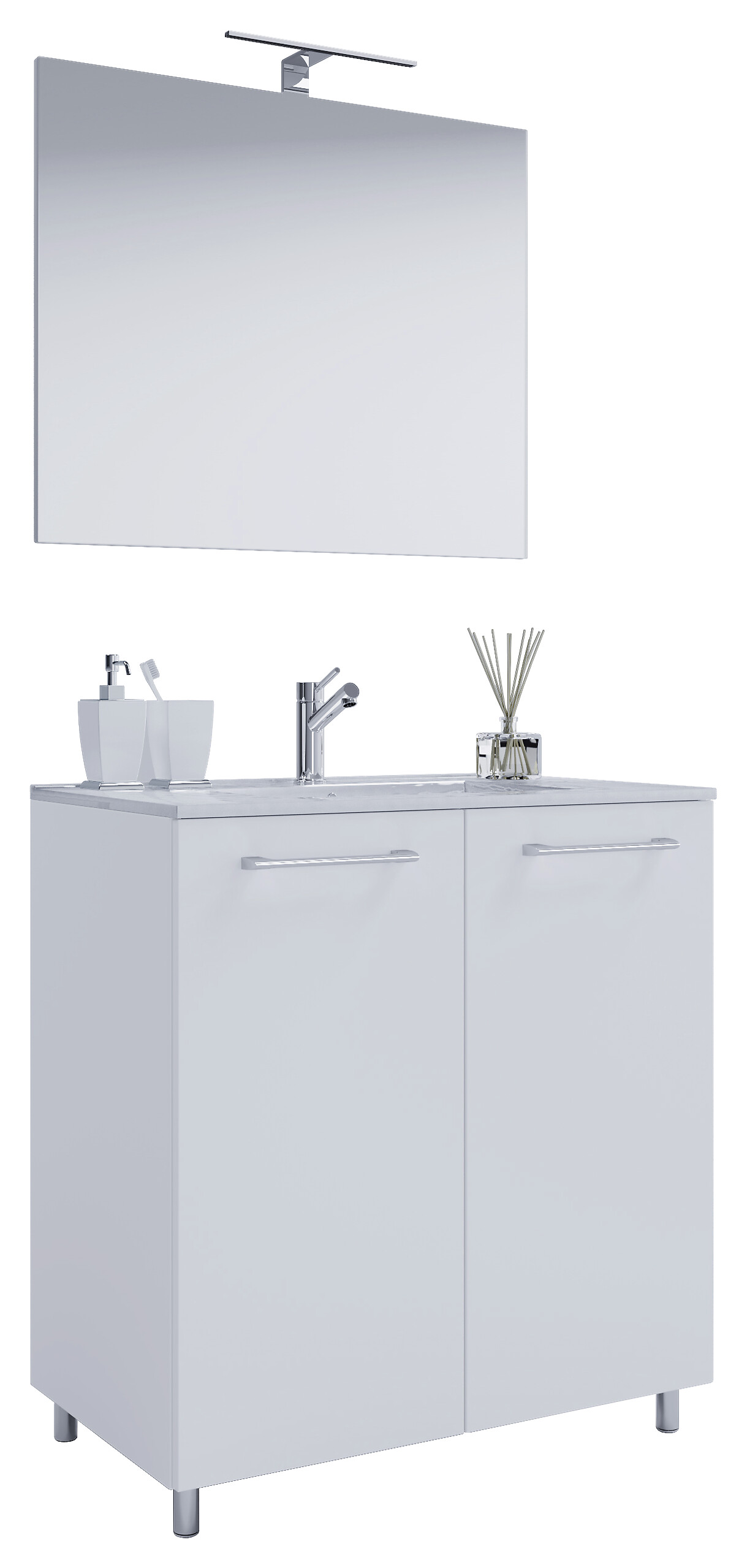 Waschplatz 3tlg-Gilos weiß B/H/T: ca. 80x86x46 cm