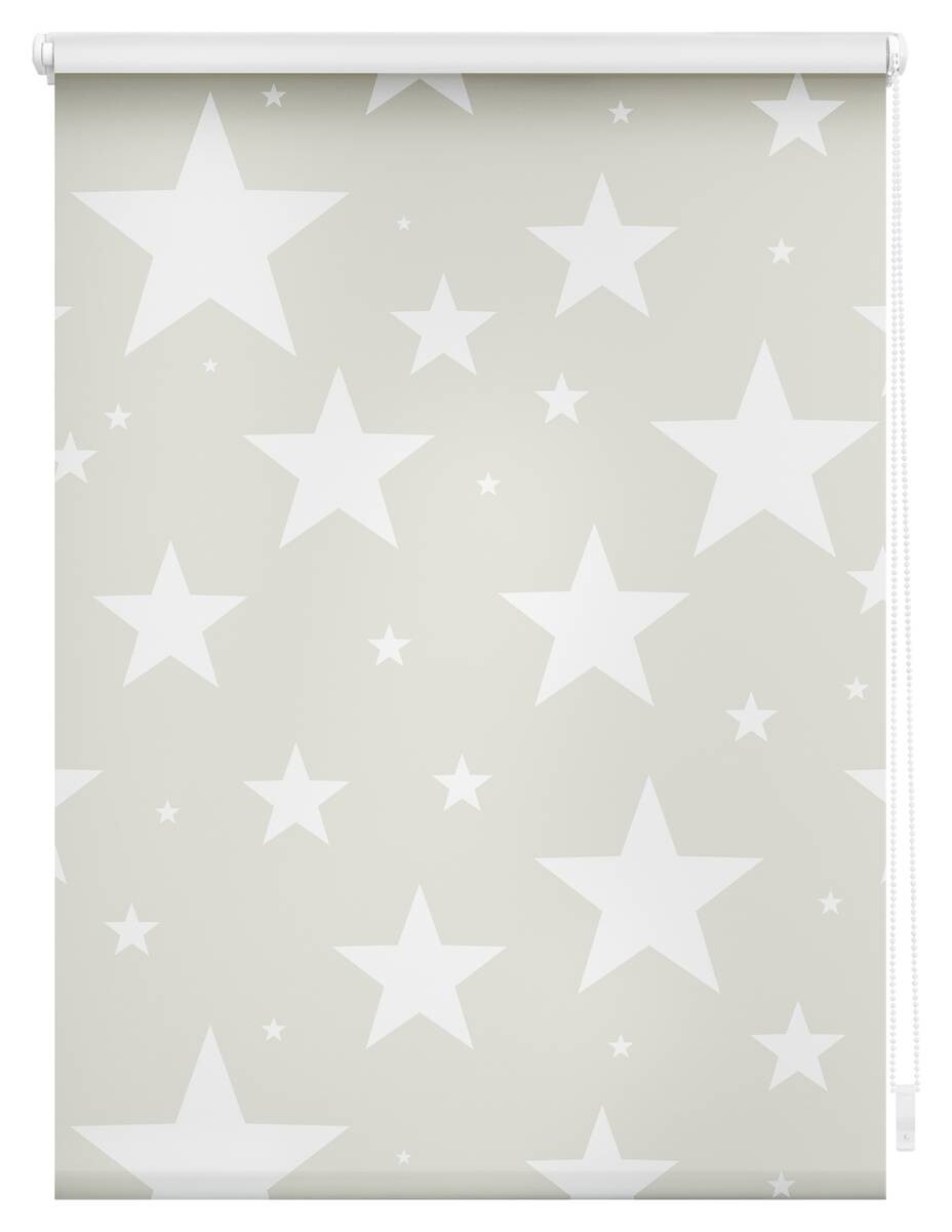 LICHTBLICK Rollo Sterne petrol B/L: ca. 100x150 cm