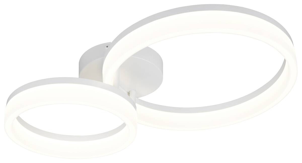 Reality Leuchten LED-Deckenleuchte Scope weiß Metall Kunststoff B/L: ca. 33x51 cm