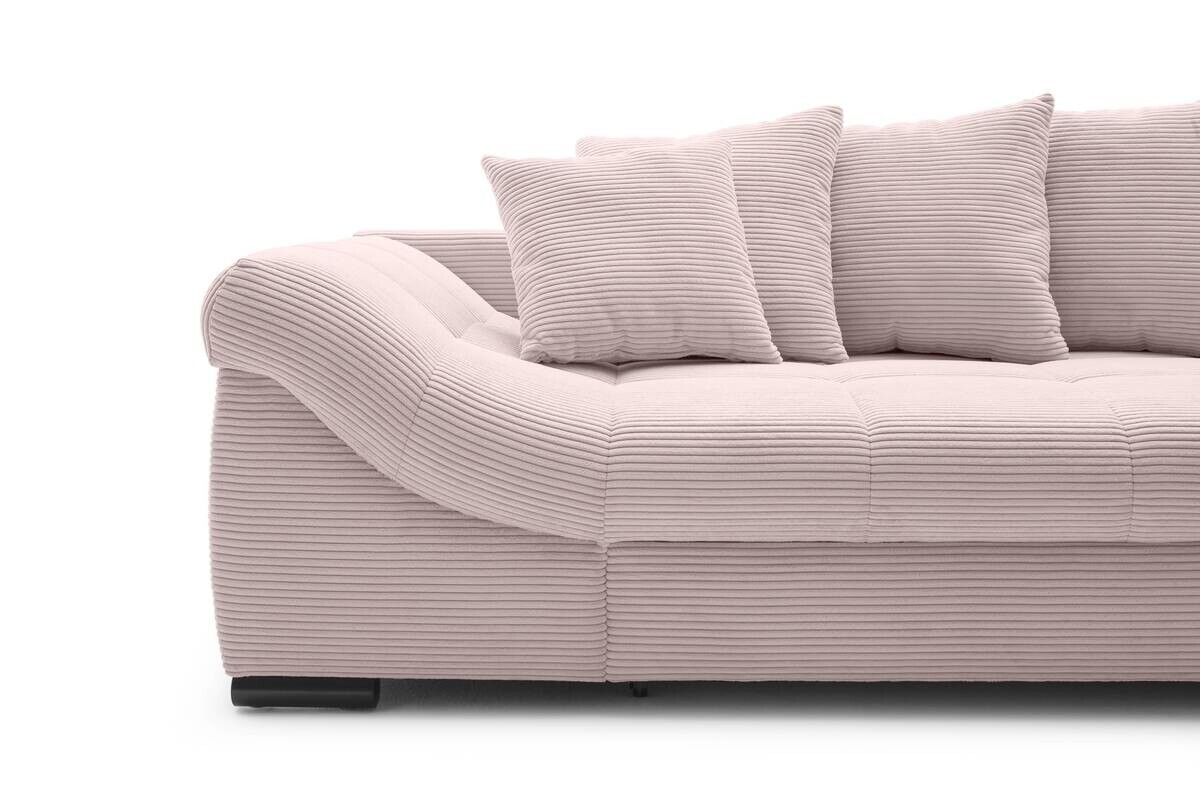 Ecksofa mit Bettfunktion altrosa Microfaser B/H/T: ca. 303x88x202 cm