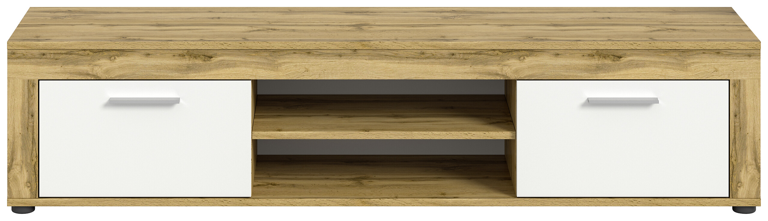 Lowboard Jam Eiche Wotan Nachbildung weiß B/H/T: ca. 160x37x40 cm