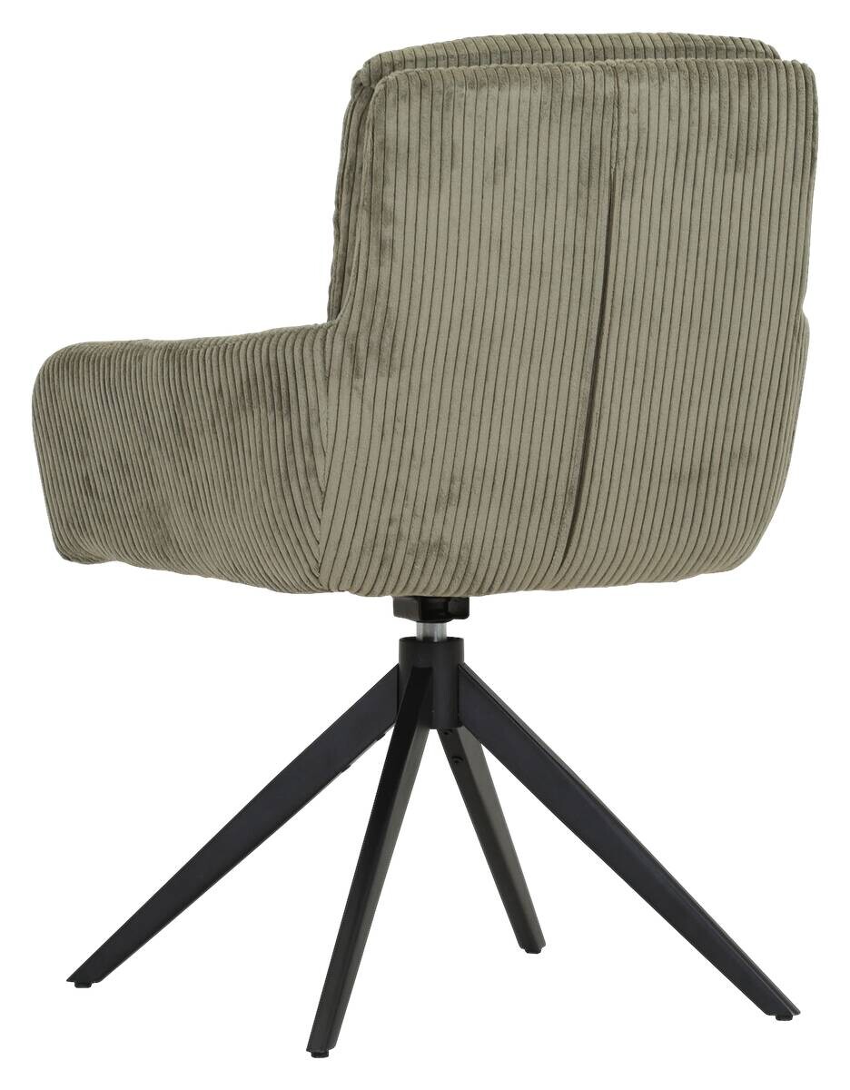 Drehstuhl Olmo grün Kord B/H/T: ca. 60x89x69 cm