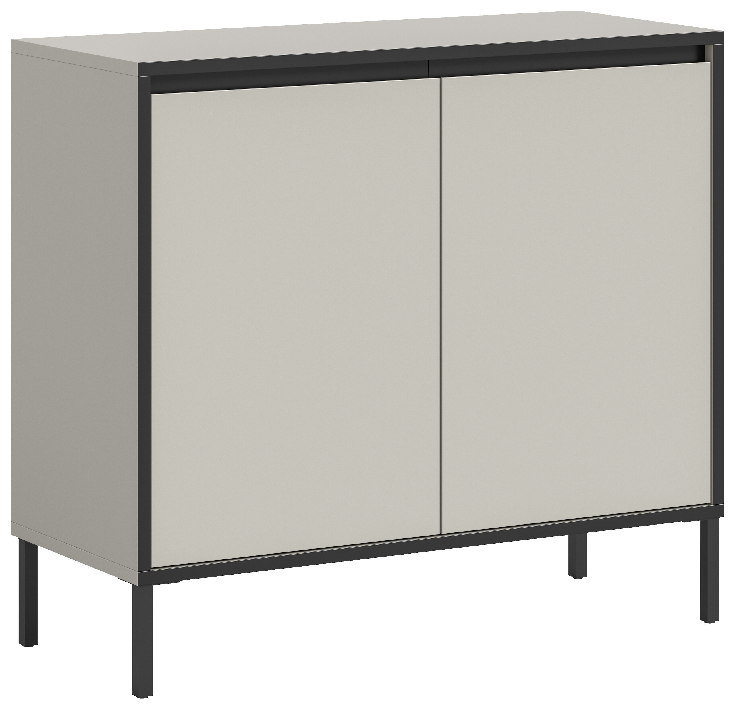 Kommode Tron Kaschmirgrau Nachbildung schwarz B/H/T: ca. 92x83x38 cm