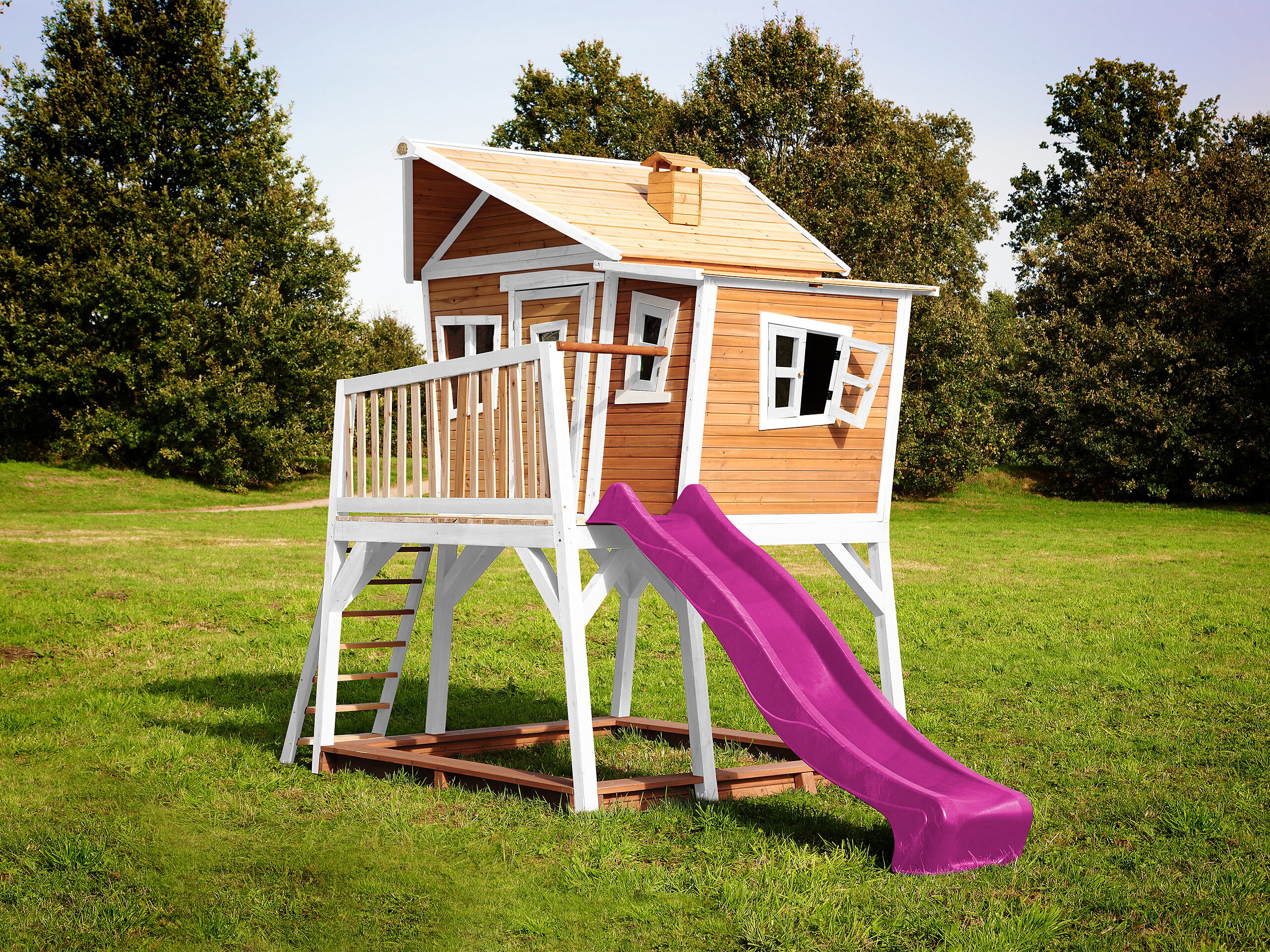 AXI Spielhaus Max braun B/H/L: ca. 432x288x193 cm
