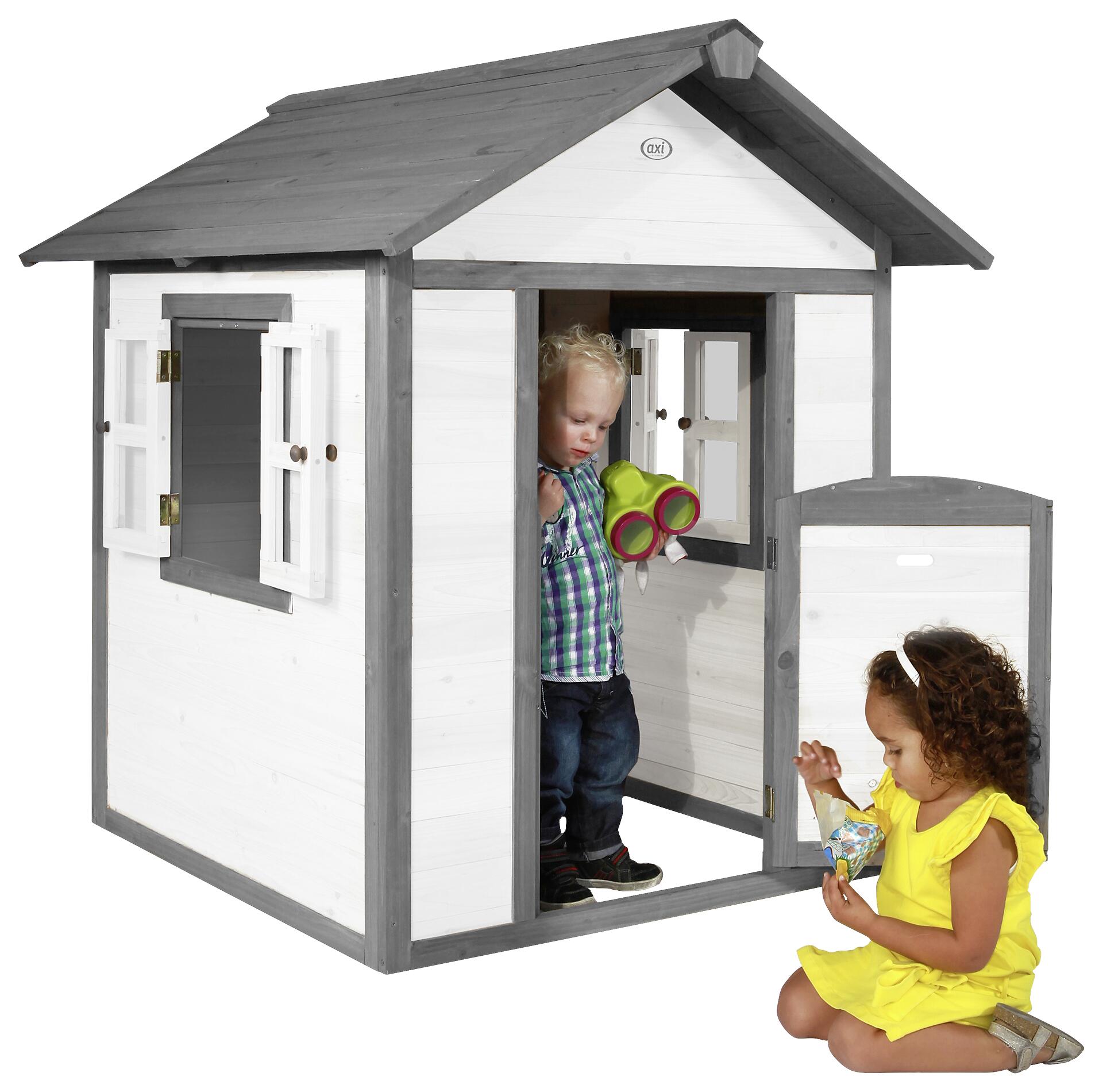 AXI Spielhaus Lodge grau B/H/T: ca. 111x133x135 cm