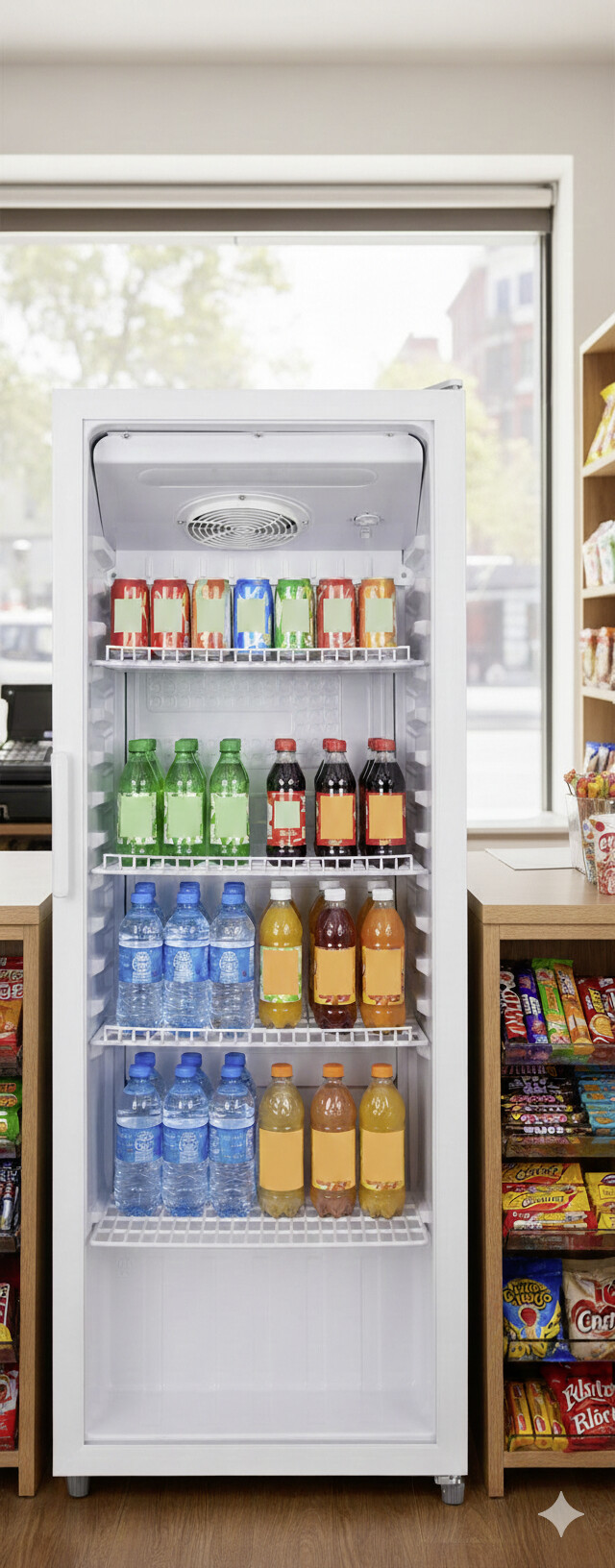 POCOline Glastürkühlschrank GTK144-235 DW weiß B/H/T: ca. 54x144x55 cm