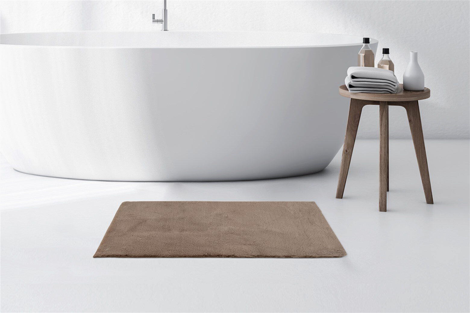 Kayoom Kurzflorteppich Badematte Rabbit Light 225 sand B/H/L: ca. 50x2,4x90 cm Kayoom Kurzflorteppich Badematte Rabbit Light 225 sand B/H/L: ca. 50x2,4x90 cm