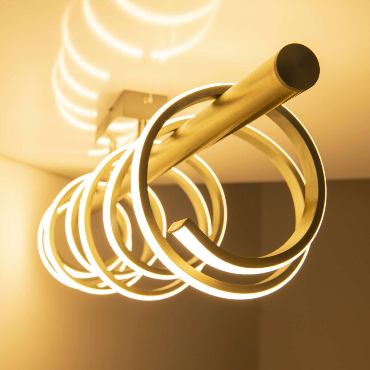 Näve Leuchten Deckenleuchte 1374350 nickel matt Metall Kunststoff B/H/T: ca. 20x27x100 cm null 1 Brennstellen