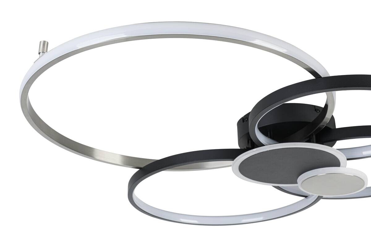 Nolo Lighting LED-Deckenleuchte Big schwarz Aluminium B/H/L: ca. 64x11x80 cm