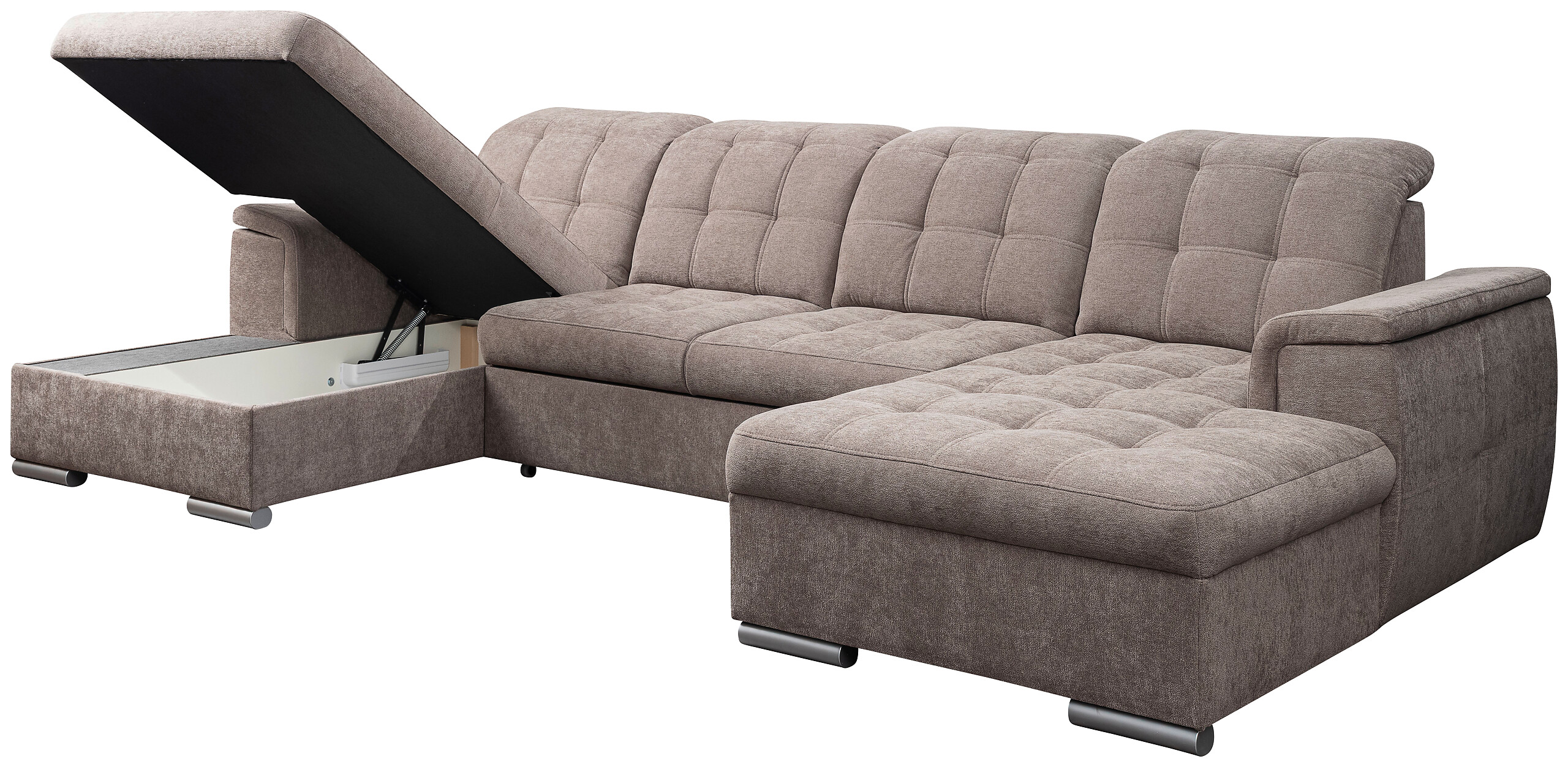 Wohnlandschaft Nadja stone Microfaser B/H/T: ca. 330x105x174 cm