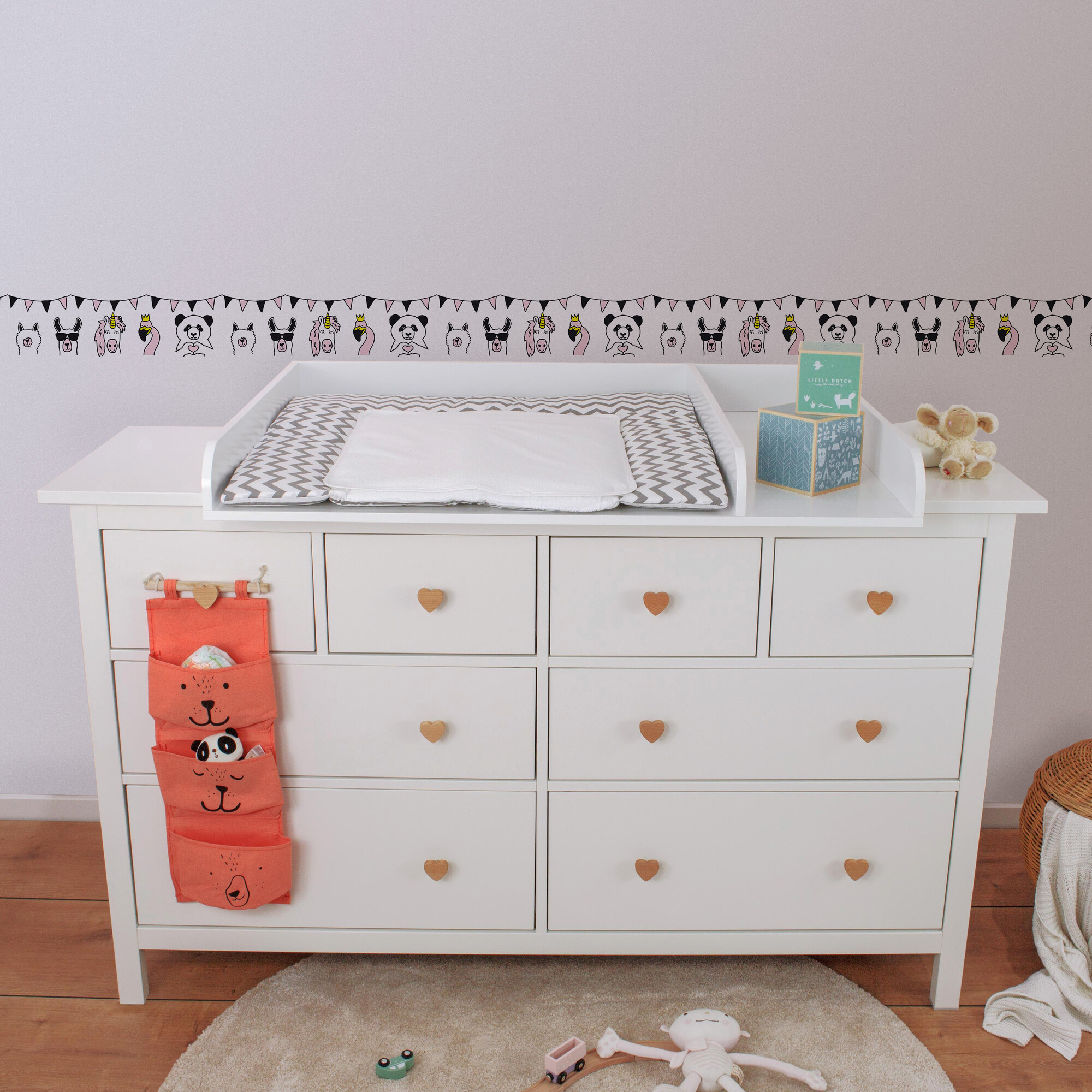 A.S.Creation Bordüre weiß schwarz B/H/D: ca. 15,5x500x5,7 cm