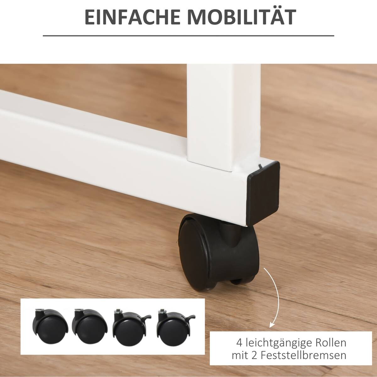 Beistelltisch 836-057 weiß ahorn B/H/T: ca. 60x78x40 cm