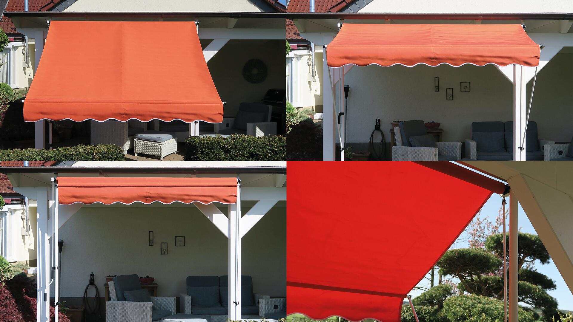 Grasekamp Klemm-Markise Ontario orange B/L: ca. 255x130 cm