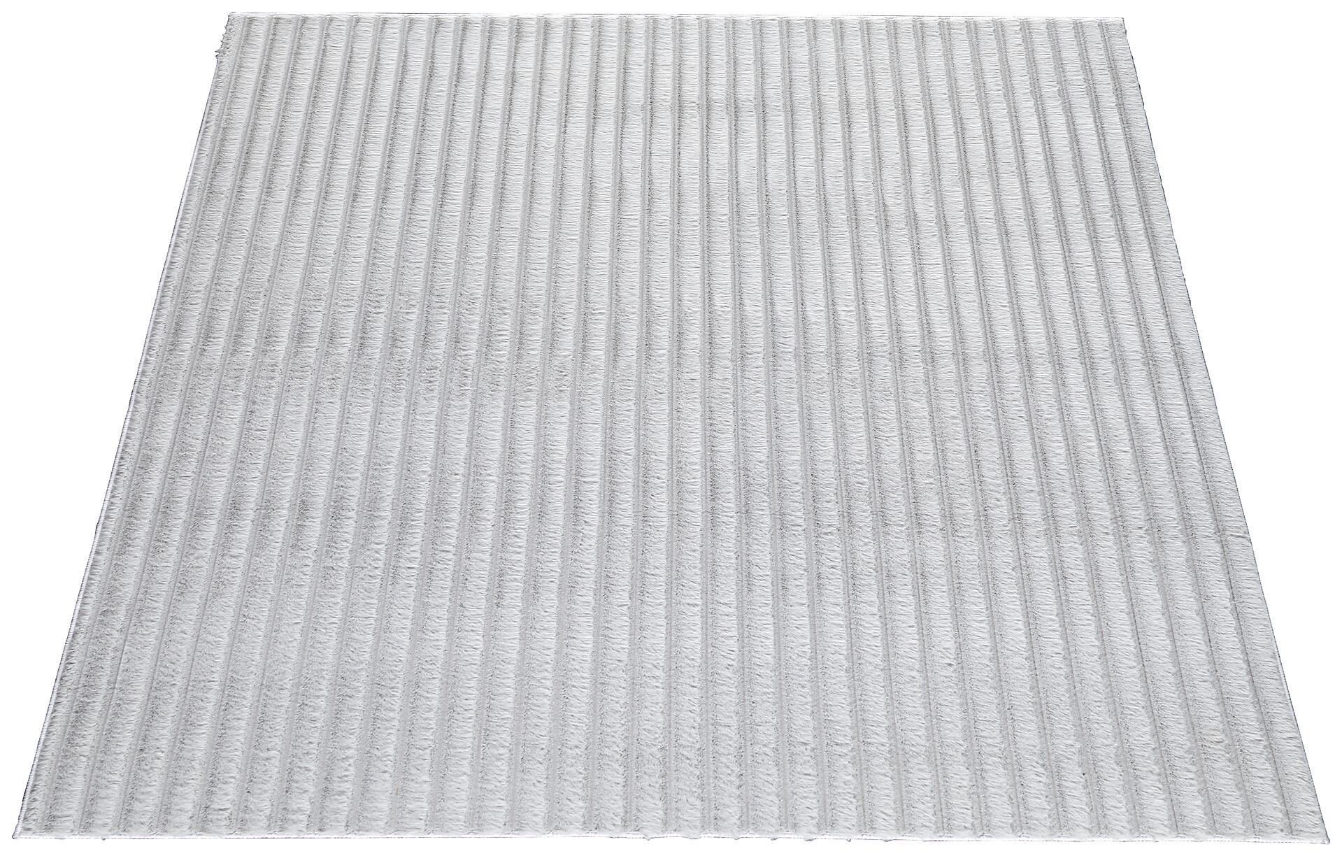 Fellimitat Stripy grau B/L: ca. 120x160 cm
