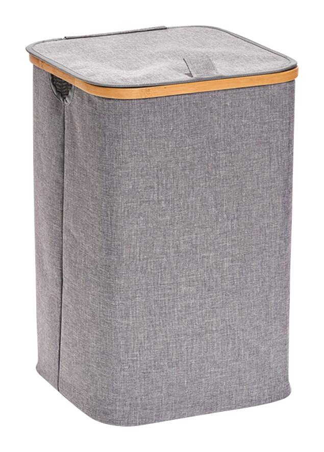 Zeller Wäschesammler grau Polyester B/H/L: ca. 33x50,5x33 cm