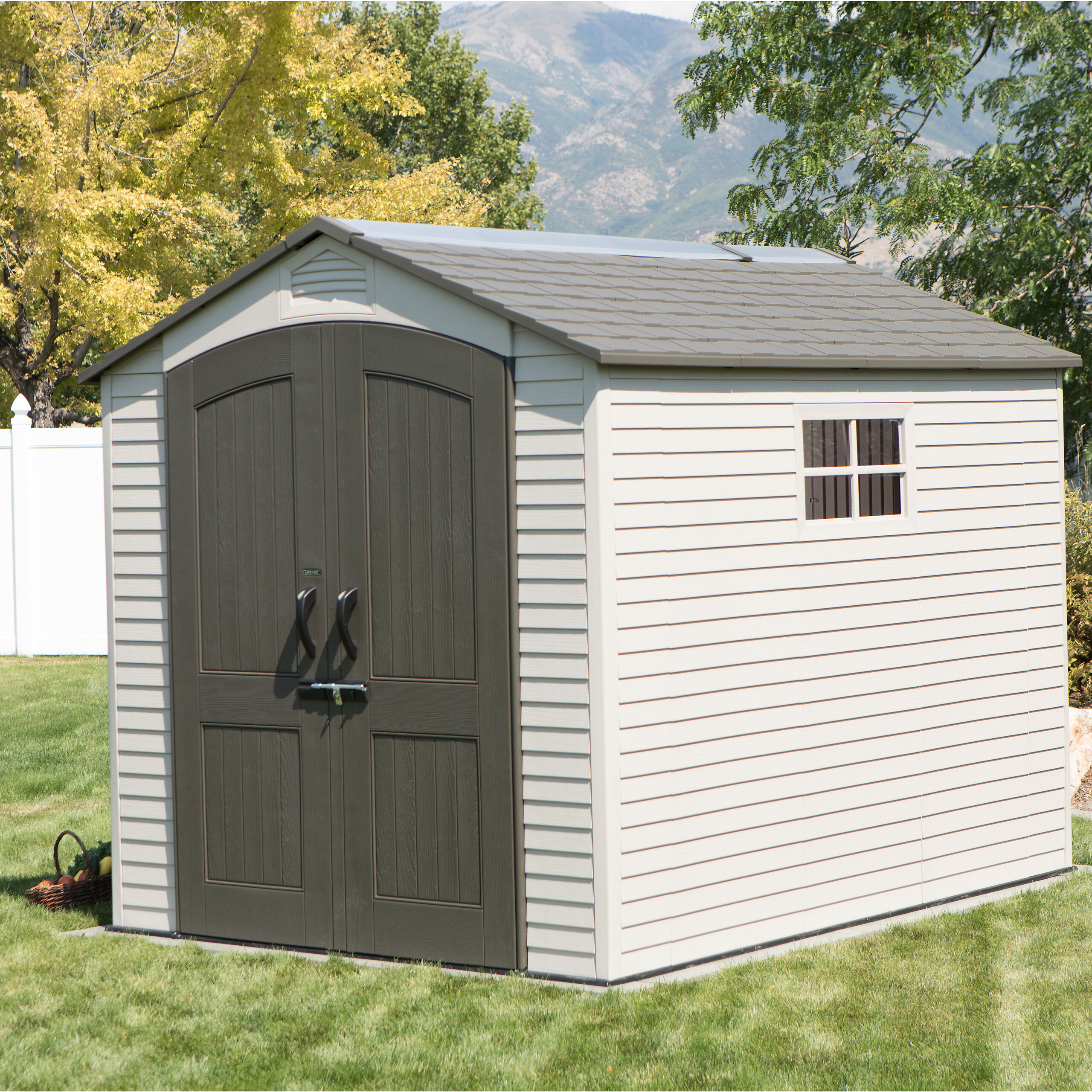 Lifetime Gartenhaus Phoenix Lichtgrau B/H/L: ca. 214x227x285 cm