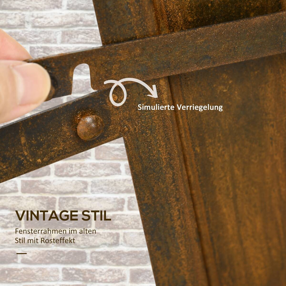 Outsunny Eisenfenster