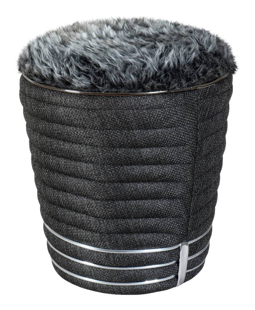 360 Living Hocker Doric 320 anthrazit Graphit H/D: ca. 50x42 cm