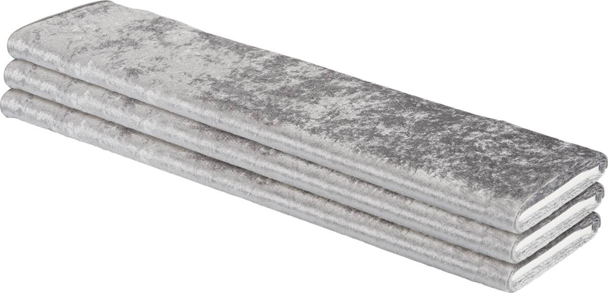 Dekostoff Pannesamt silber B: ca. 150 cm