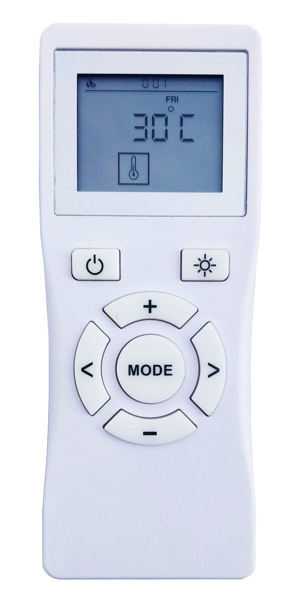 BHP Elektrischer-Kamin B992220 weiß Kunststoff Metall Glas B/H/T: ca. 100x78x27 cm