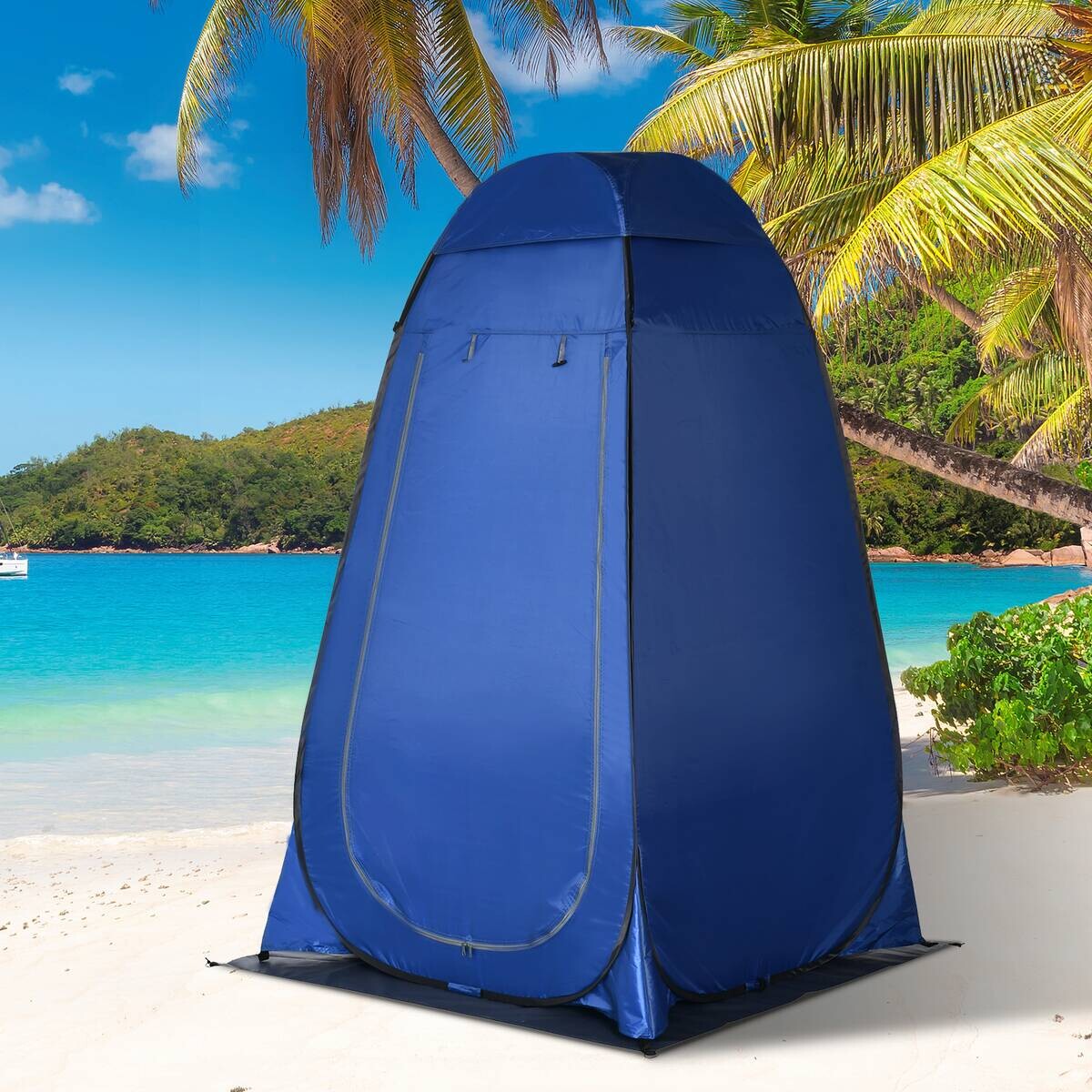 Outsunny Camping-Zubehör blau Polyester B/H/L: ca. 124x126x198 cm