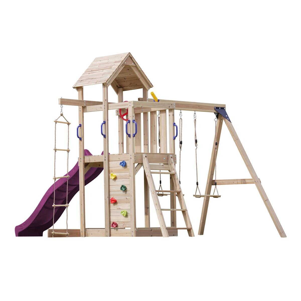 AXI Spielturm Moos lila B/H/L: ca. 342x267x375 cm