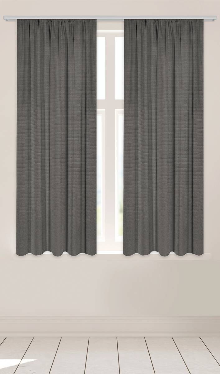 Dekovorhang Leo grau B/L: ca. 135x170 cm