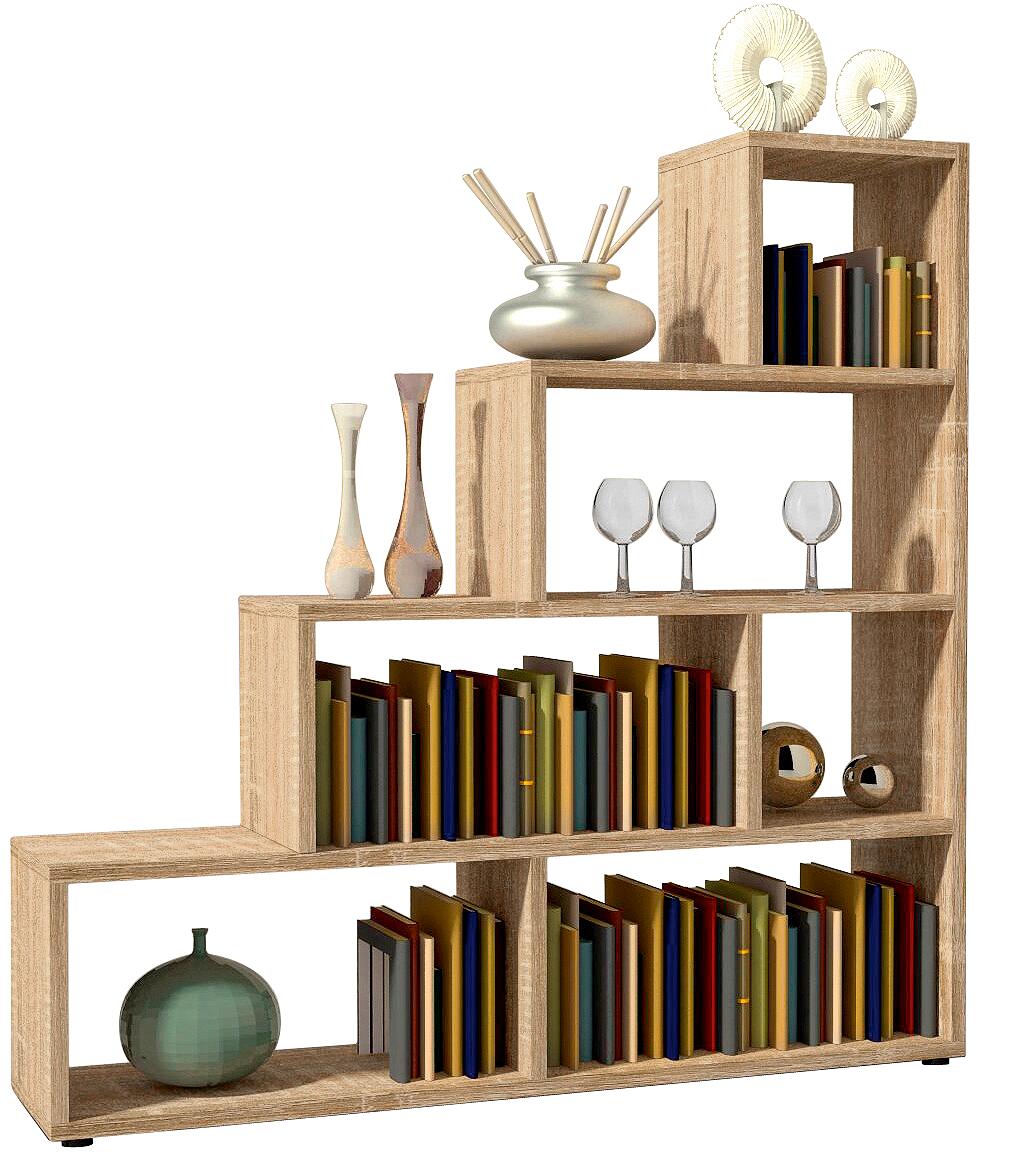 Stufenregal Vico 3 Eiche Sonoma Nachbildung B/H/T: ca. 148x149x33 cm