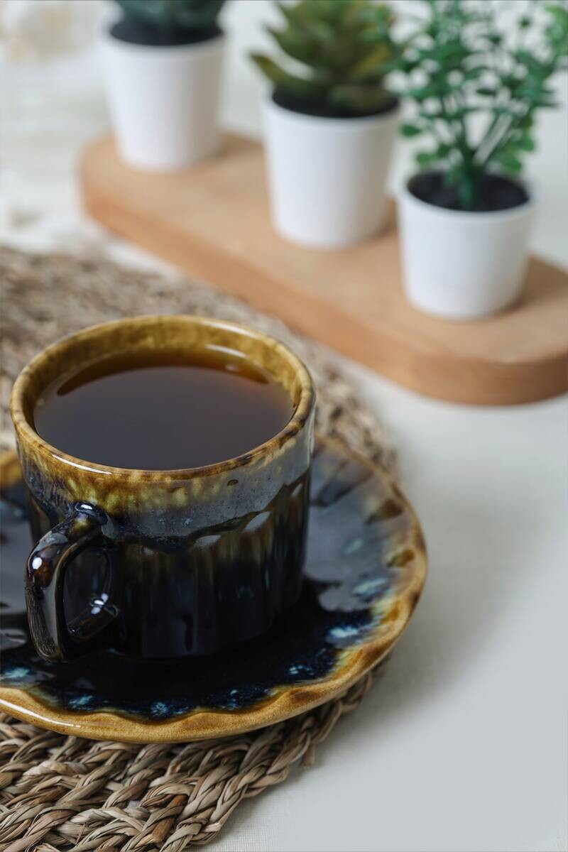 HermiaConcept Teetasse 12-tlg. gold Steingut