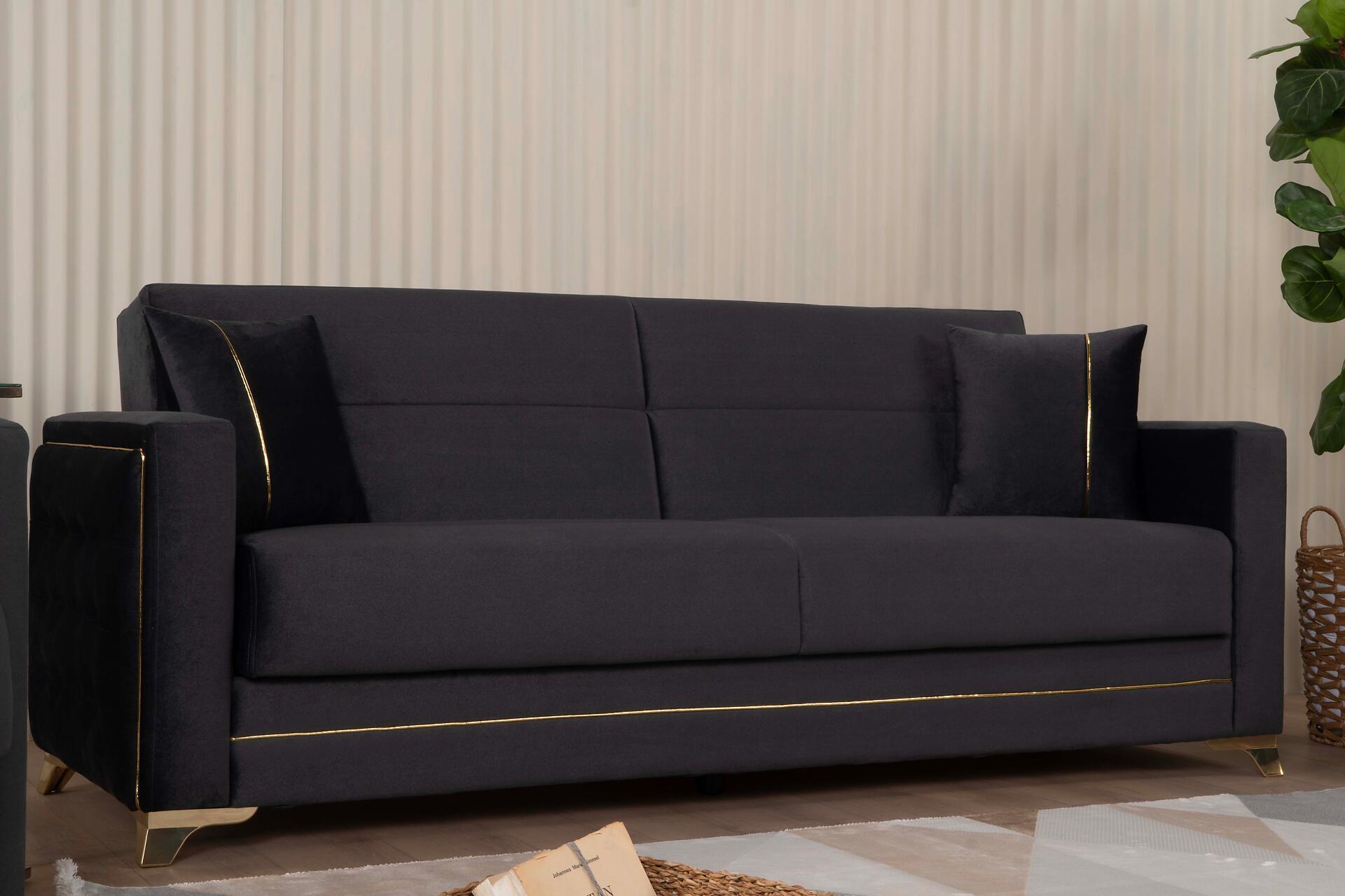 Sofa 3-2-1 Cavana anthrazit Microfaser