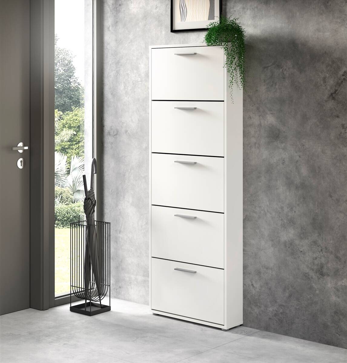 Schuhkipper SAM weiß B/H/T: ca. 59x169x17 cm