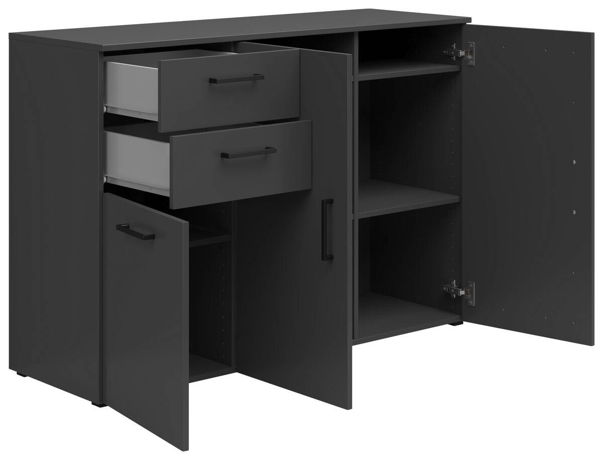 Kommode Multi-Stauraum Typ 28 anthrazit B/H/T: ca. 120x83x40 cm