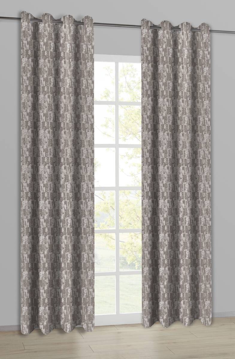 Dekovorhang Ella taupe B/L: ca. 140x245 cm