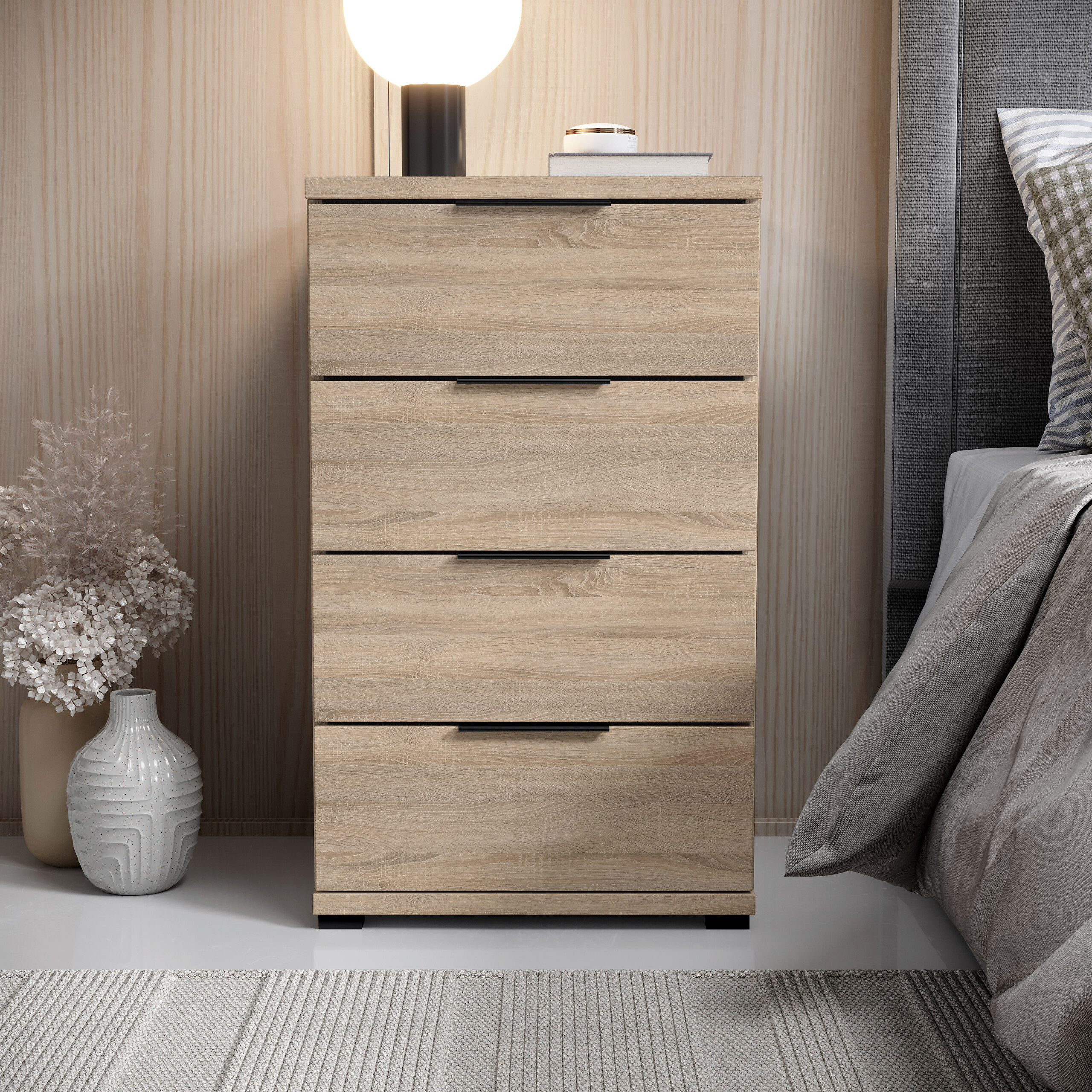 Nachtkonsole Salermo Eiche Sonoma Nachbildung B/H/T: ca. 46x79x42 cm Nachtkonsole Salermo Eiche Sonoma Nachbildung B/H/T: ca. 46x79x42 cm