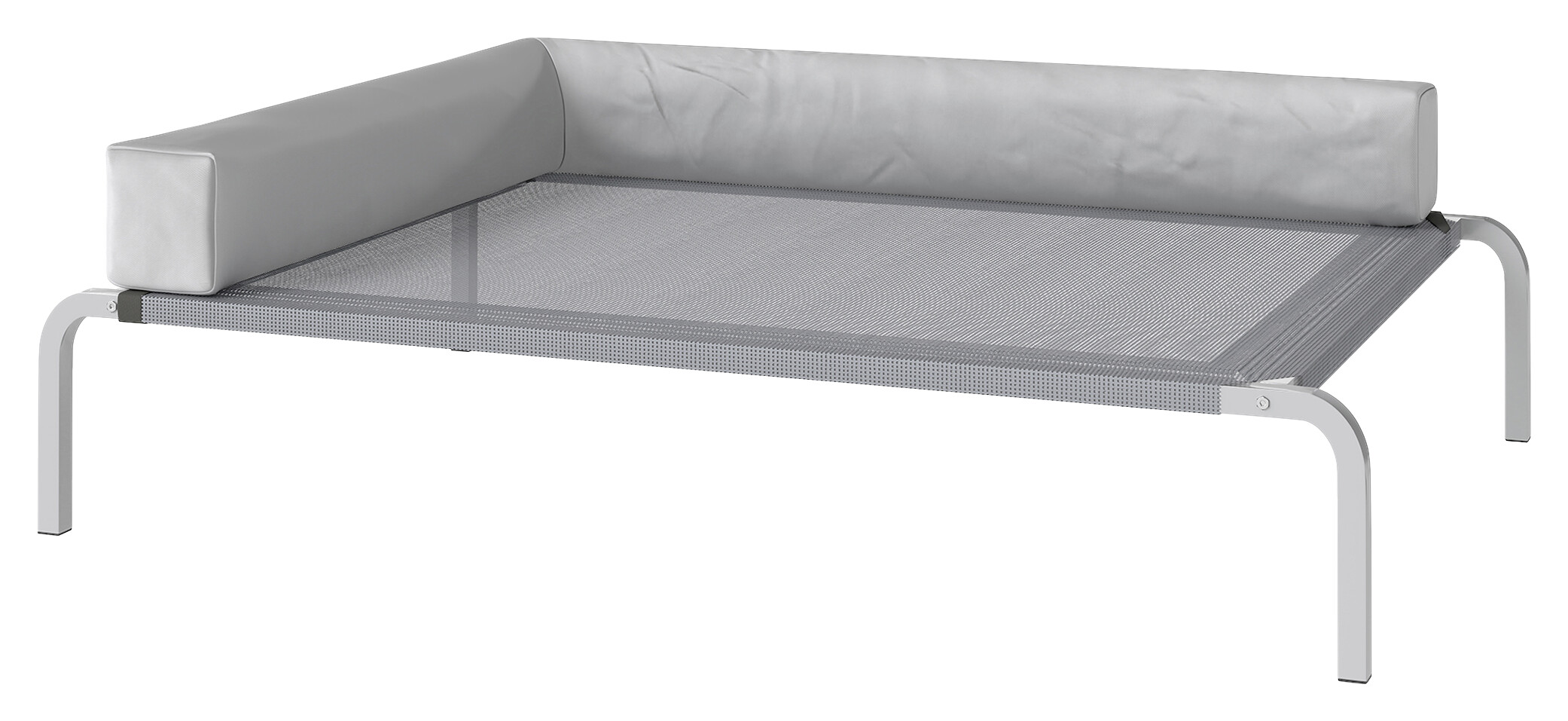 PawHut Hundebett hellgrau Netzstoff B/H/L: ca. 75x30x110 cm