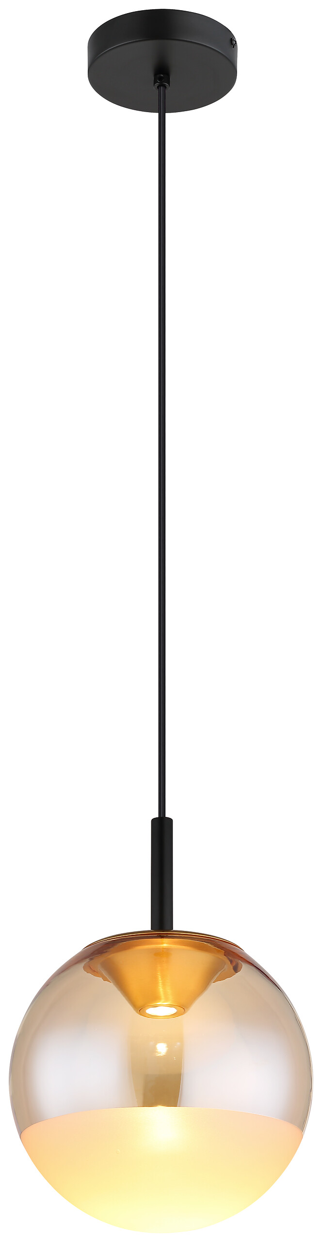 GLOBO LED-Hängeleuchte schwarz messing Metall Aluminium H/D: ca. 130x25 cm 1.0 Brennstellen