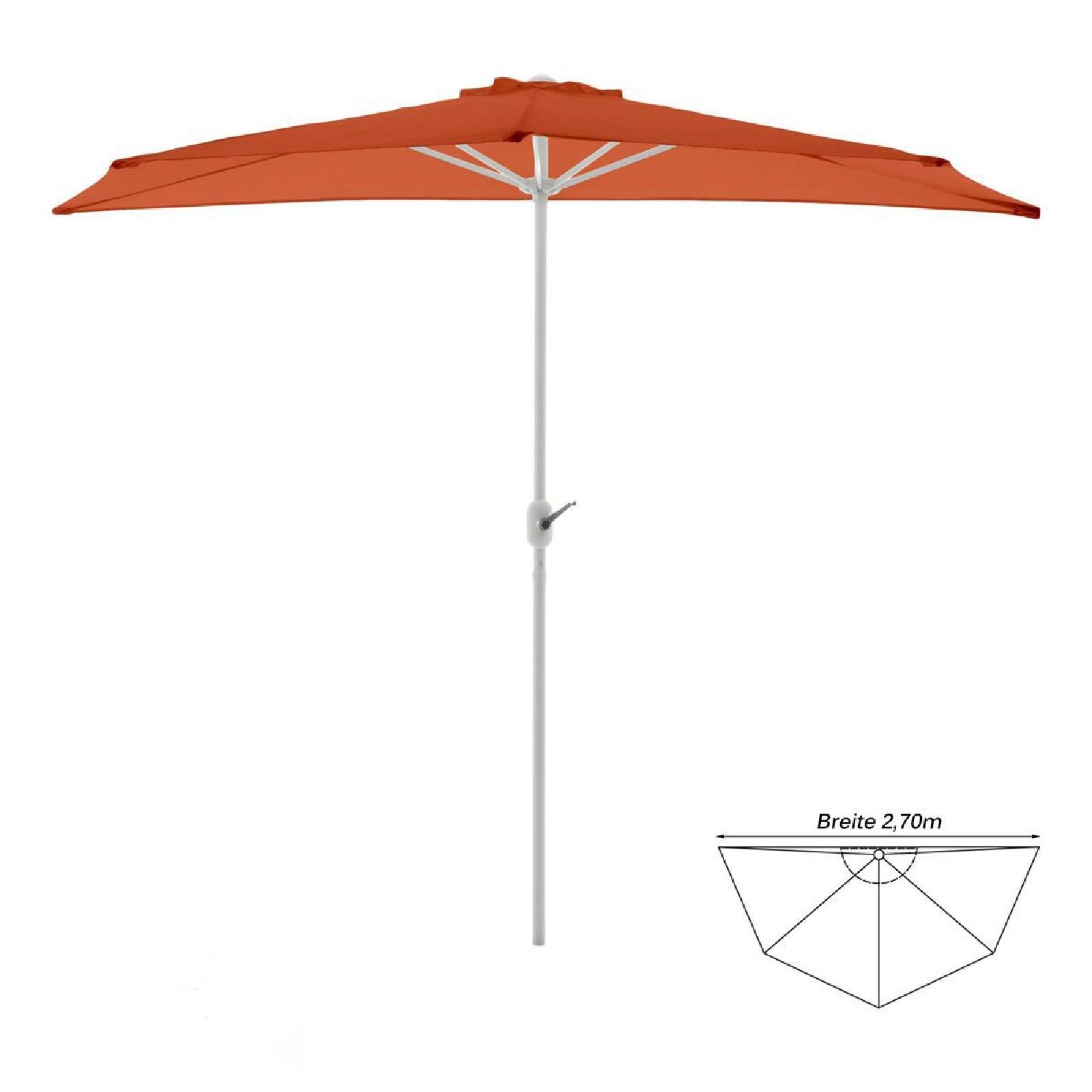 VCM Balkon-Sonnenschirm terracotta Polyester-Mischgewebe B/H/T: ca. 270x235x140 cm