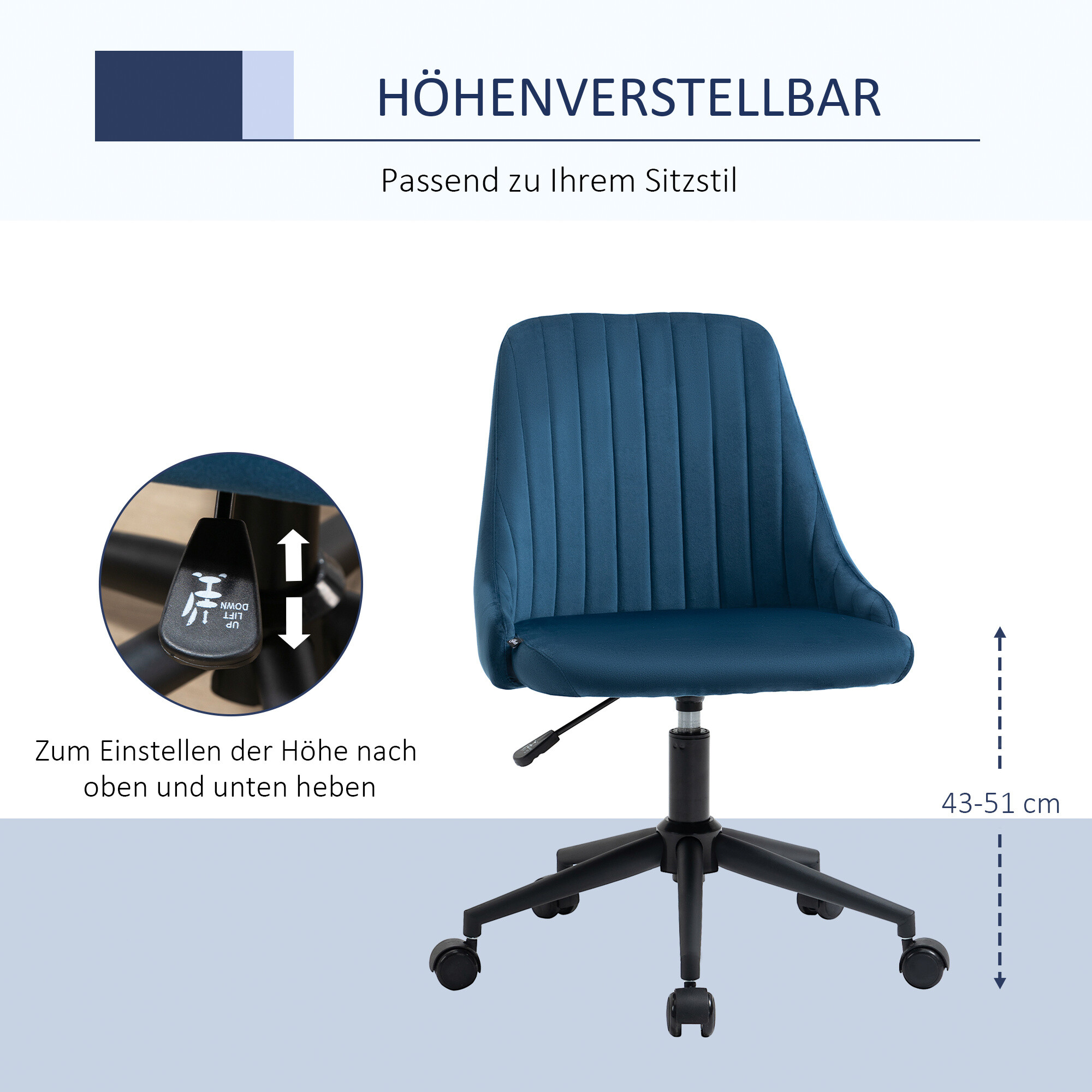 Drehstuhl 921-488BU blau