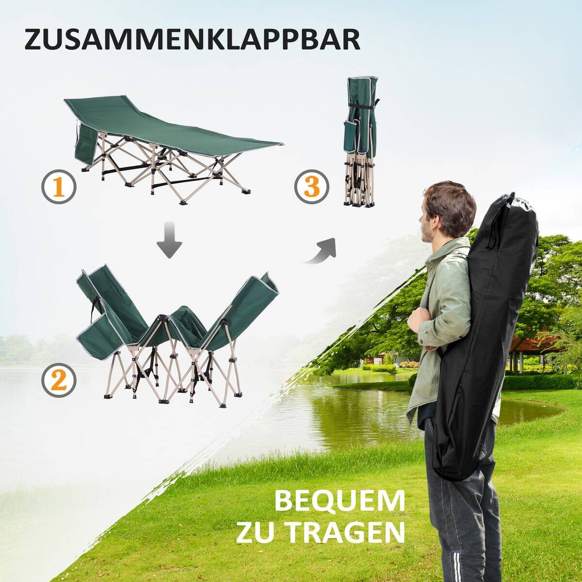 Outsunny Campingartikel B/H/L: ca. 68x190x52 cm